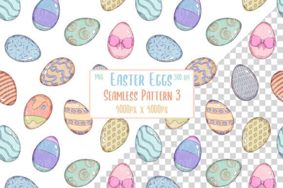 Download Easter Eggs Hand Drawn Pattern 3 - Easter eggs Collection