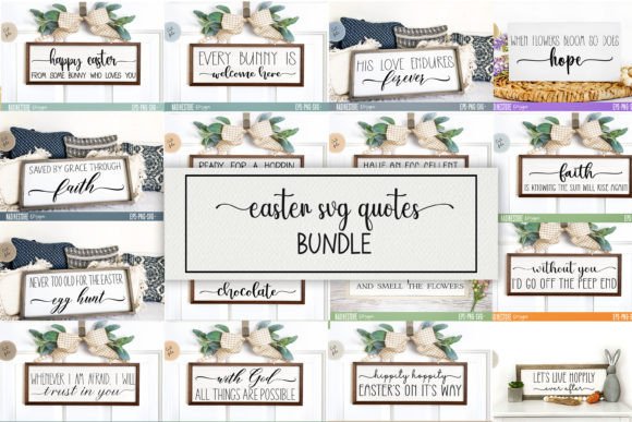 Download Easter Quotes BUNDLE SVG, EPS, PNG. - Easter quotes bundle Collection