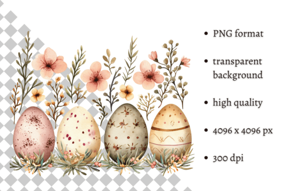 Download Watercolor Easter Eggs Clipart PNG - Easter eggs Collection