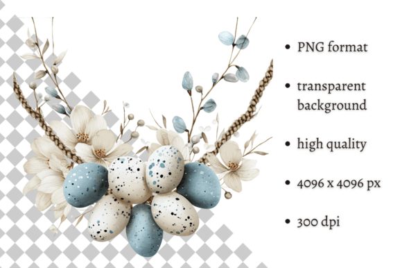 Download Watercolor Blue Easter Eggs Clipart - Easter eggs Collection