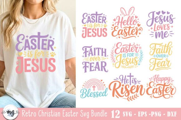 Download Retro Christian Easter SVG Bundle - Easter svg bundle Collection
