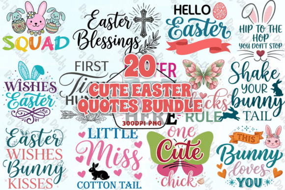 Download Cute Easter Quotes Bundle PNG - Easter quotes bundle Collection