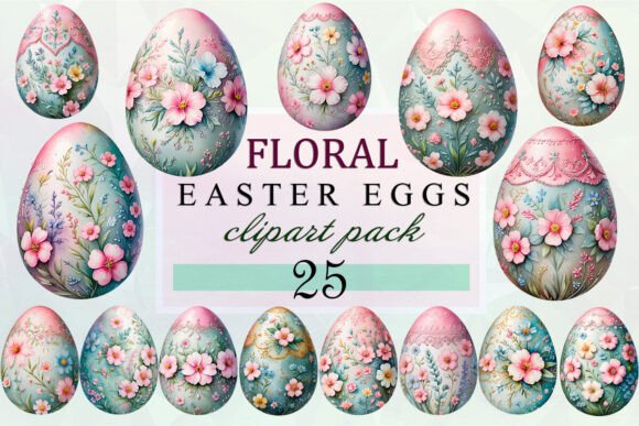 Download Floral Easter Eggs Clipart PNG - Easter eggs Collection