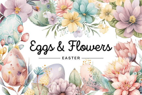 Download Easter Eggs Floral Watercolor - Easter eggs Collection