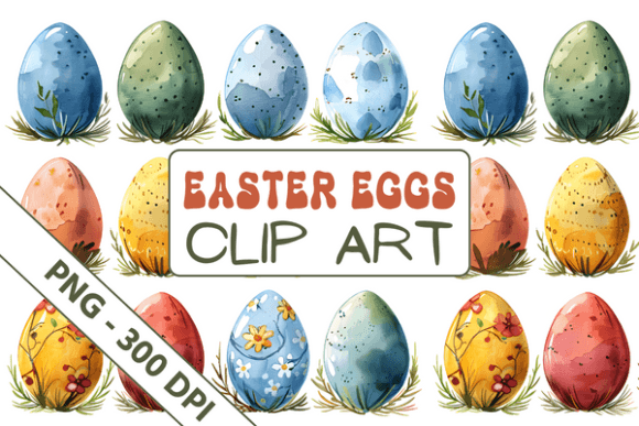 Download Watercolor Easter Eggs Clipart 01 - Easter eggs Collection