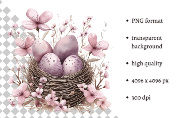 Download Watercolor Lavender Easter Eggs Clipart - Easter eggs Collection