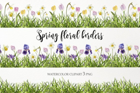 Download Grass Clipart. Spring Watercolor Flowers - Spring watercolor Collection