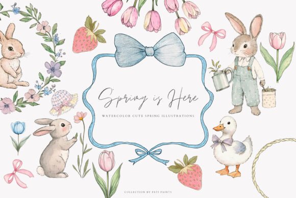 Download Cute Spring Watercolor Collection - Spring watercolor Collection